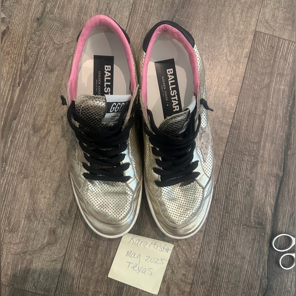 Golden Goose Ballstar Gold, Pink, Leopard Star Sneakers size 40
